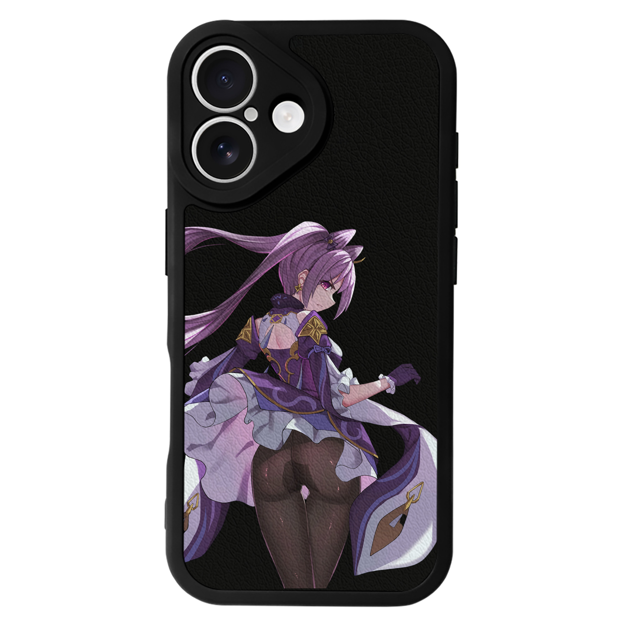 げんし神 刻晴 こくせい genshin Kokusei 【iPhone 16シリーズ対応】シリコンスマホケース（レザー調） 材質：シリコン